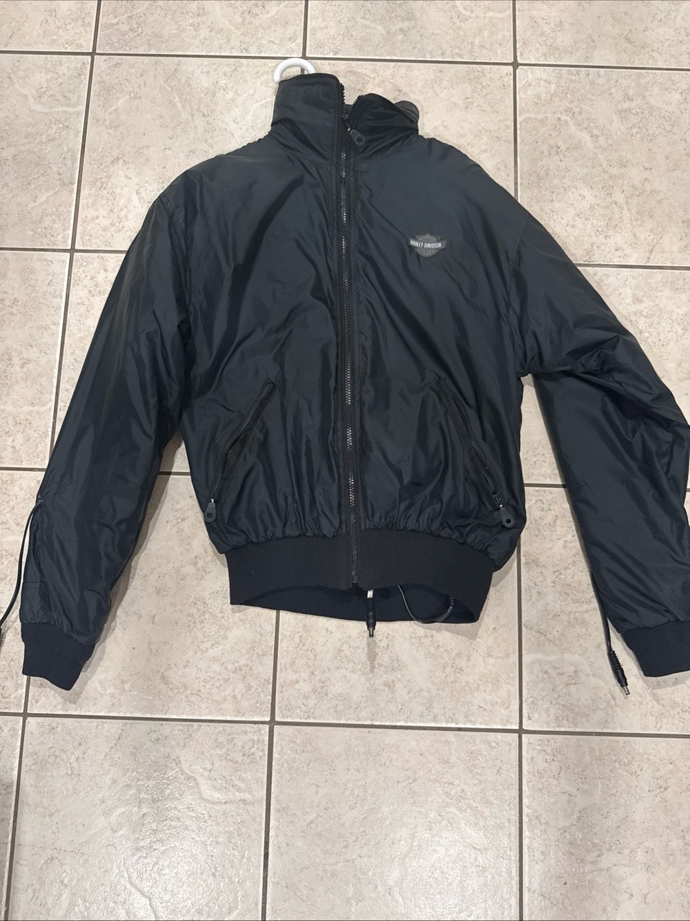 Vintage Harley-Davidson Black Bomber Jacket Heated